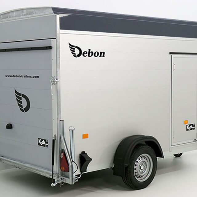 Debon Kofferanhänger C300 148x295cm H:190cm 1,3t Alu, Polybug, Tür, grau