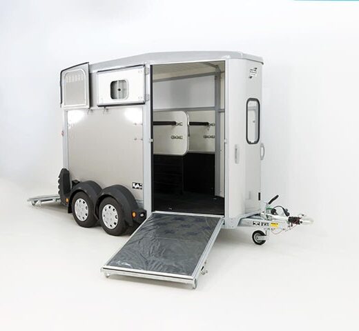 Ifor Williams Pferdeanhänger HB506-Frontausstieg-Klappenkombi-silber