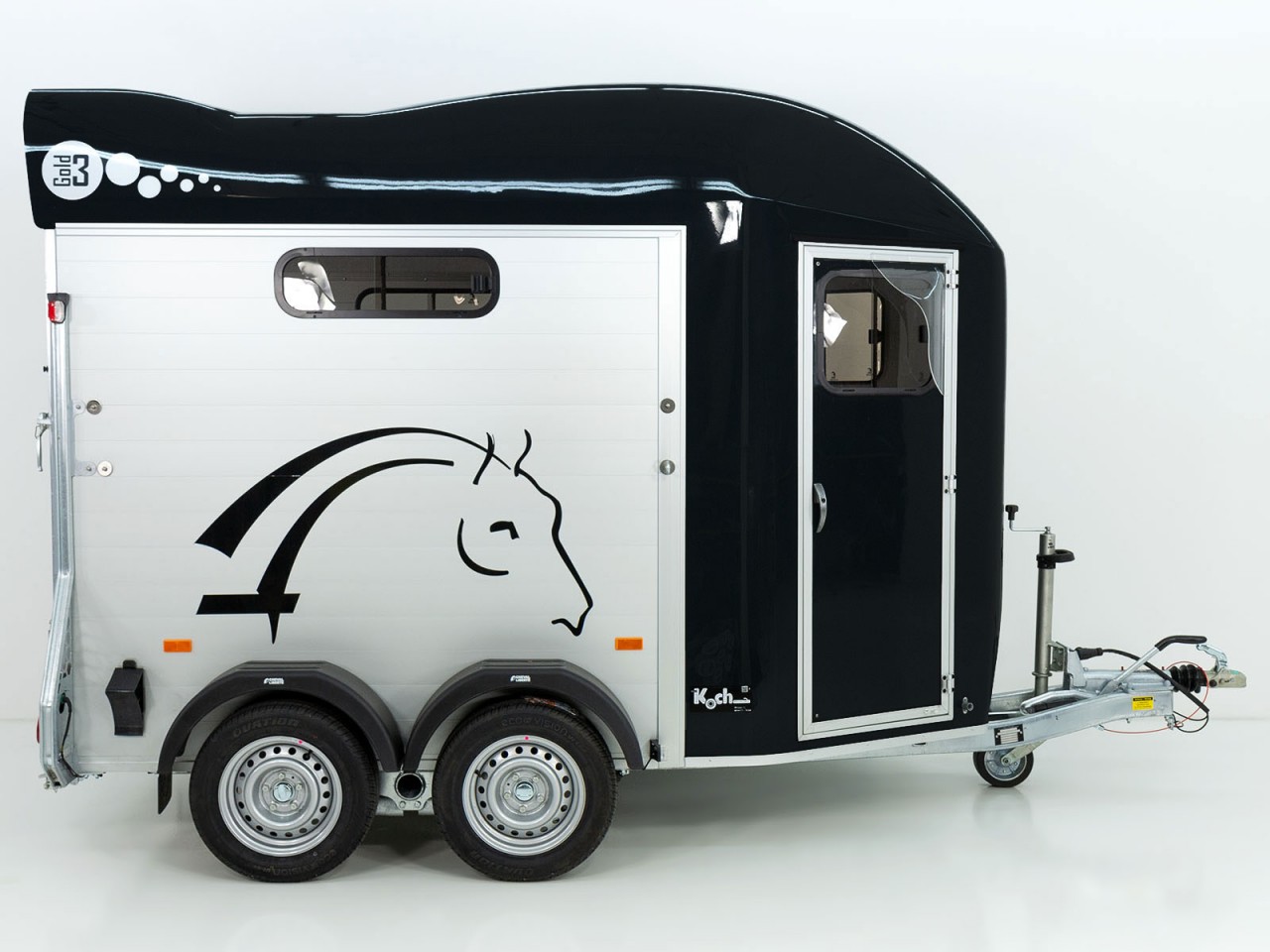 Cheval Liberte Pferdeanhänger GOLD 3, Premium Pullman 2, Sattelkammer, schwarz – Bild 2