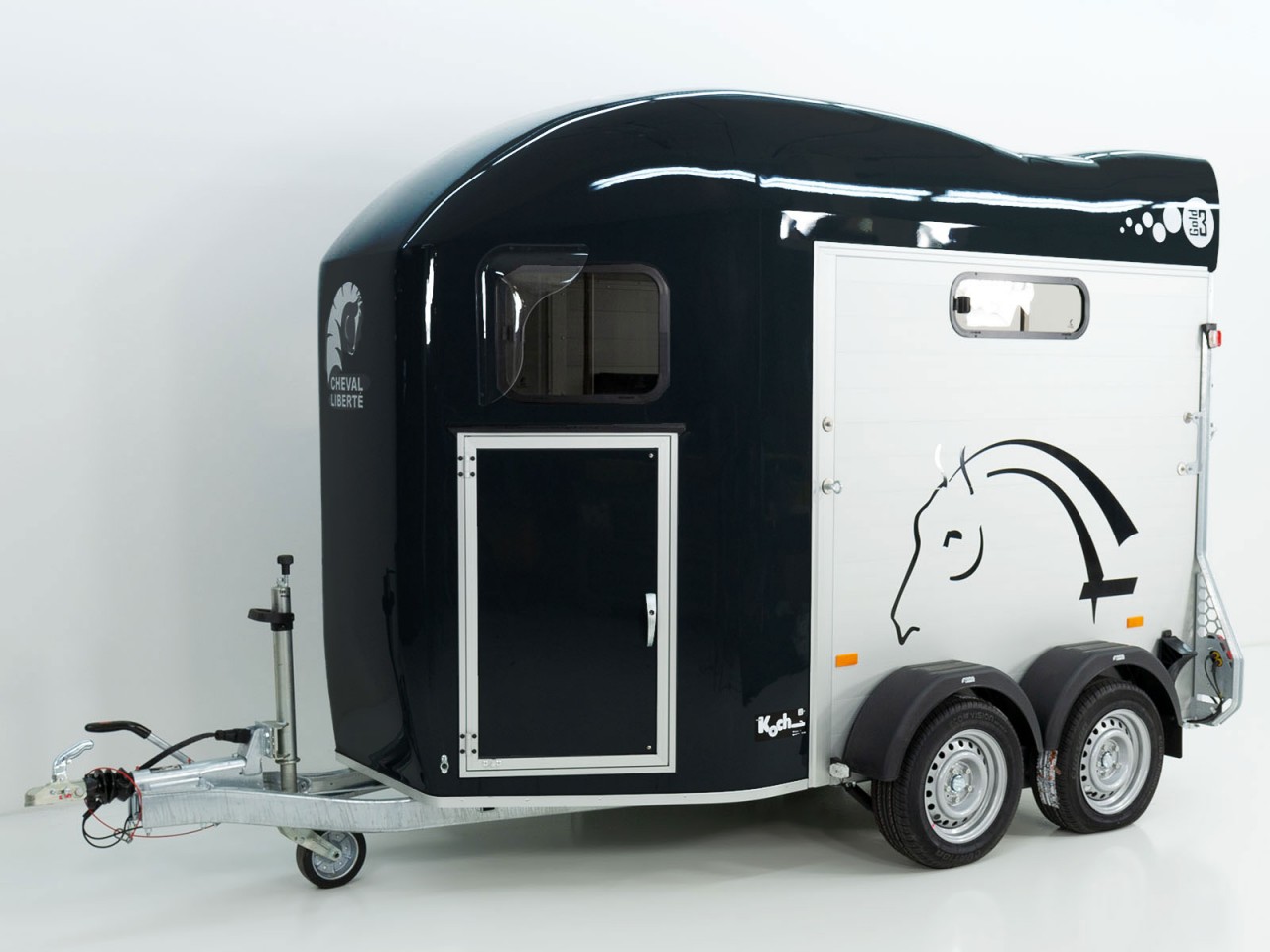 Cheval Liberte Pferdeanhänger GOLD 3, Premium Pullman 2, Sattelkammer, schwarz – Bild 4