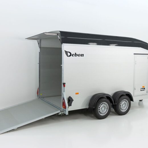 Debon Kofferanhänger Roadster Alu C700 179×378 H201 2,6t, Alu, Polybug, Tür, schwarz