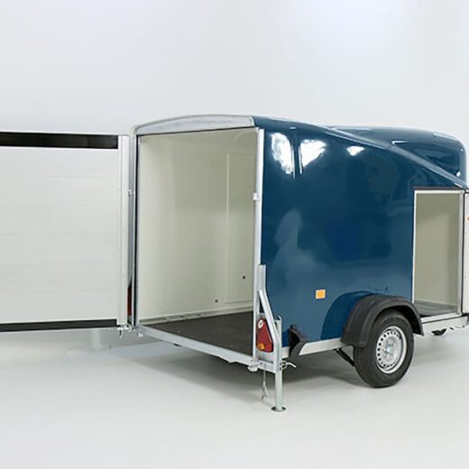 Debon Kofferanhänger Cargo 1300 Vollpoly 150x290cm H:160cm, Tür, blau