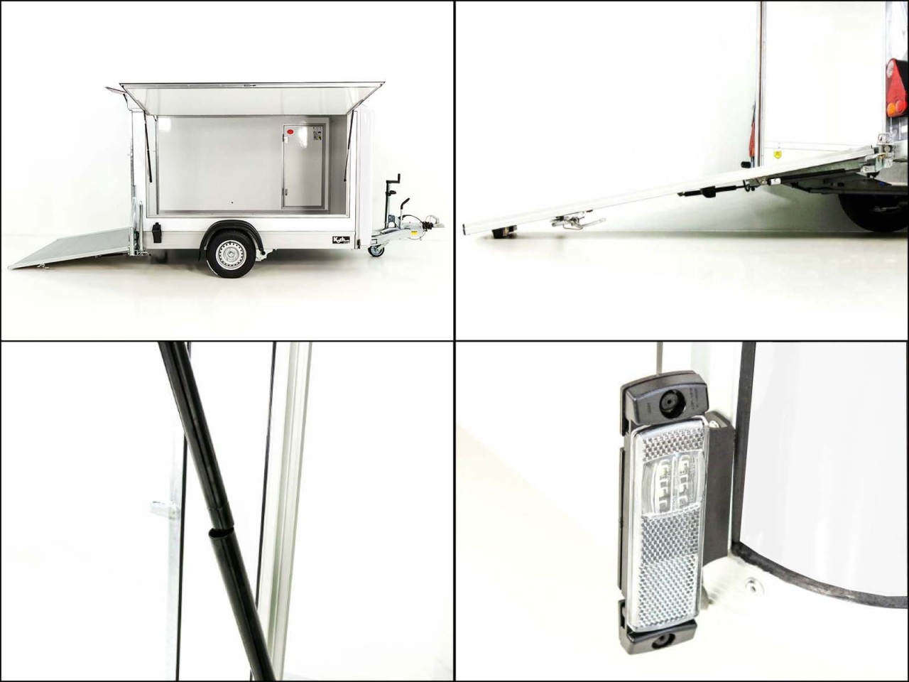Debon Kofferanhänger C300 Sandwich 148x295cm H:190cm 1,3t, Alu, Polybug, Tür, Klappe, weiß – Bild 10