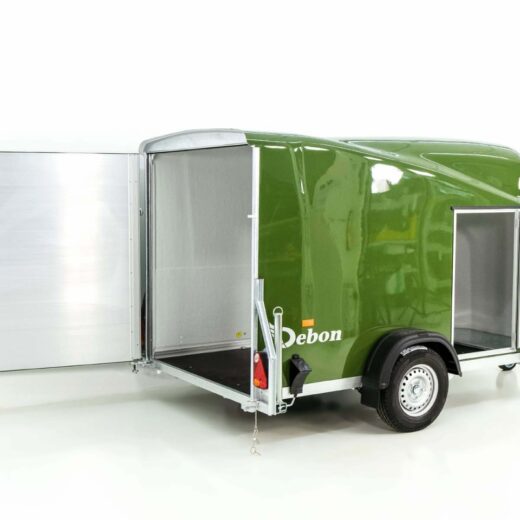 Debon Kofferanhänger Cargo 1300 Vollpoly 150x290cm H:160cm, Tür, olivgrün