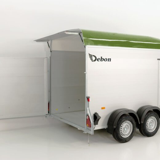Debon Kofferanhänger C500 164x300cm H:200cm 2,6t-Alu-Polybug-Tür-olivgrün