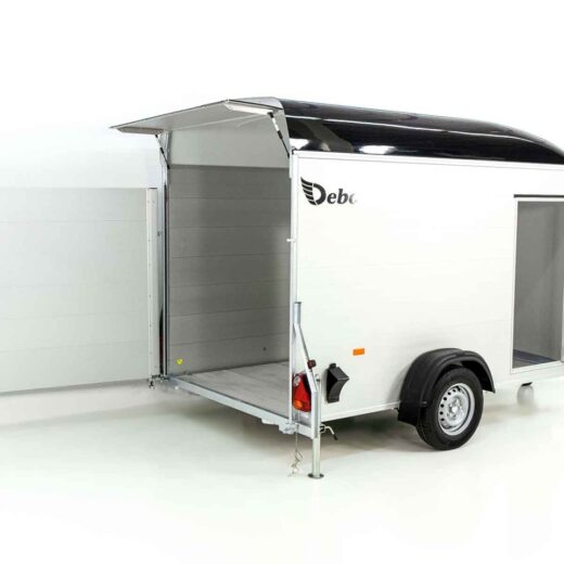 Debon Kofferanhänger C400 164x315cm H:200cm 1,3t, Alu, Polybug, Tür, schwarz