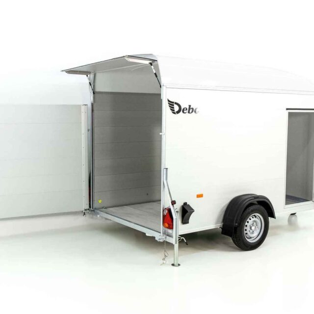 Debon Kofferanhänger C400 164x315cm H:200cm 1,3t, Alu, Polybug, Tür, weiß