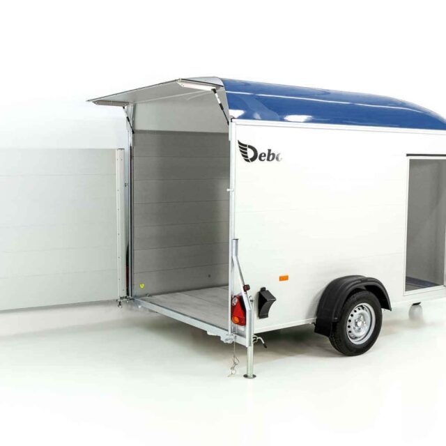 Debon Kofferanhänger C400 164x315cm H:200cm 1,3t, Alu, Polybug, Tür, blau