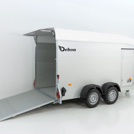 Debon Kofferanhänger Roadster Alu C700 179×378 H201 2,6t, Alu, Polybug, Tür, weiß