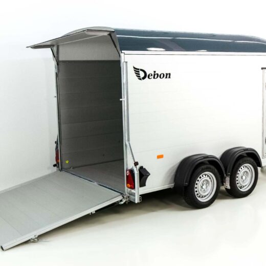 Debon Kofferanhänger Roadster C700 179×378 Höhe:201cm 2,6t, Alu, Polybug, Tür, grau