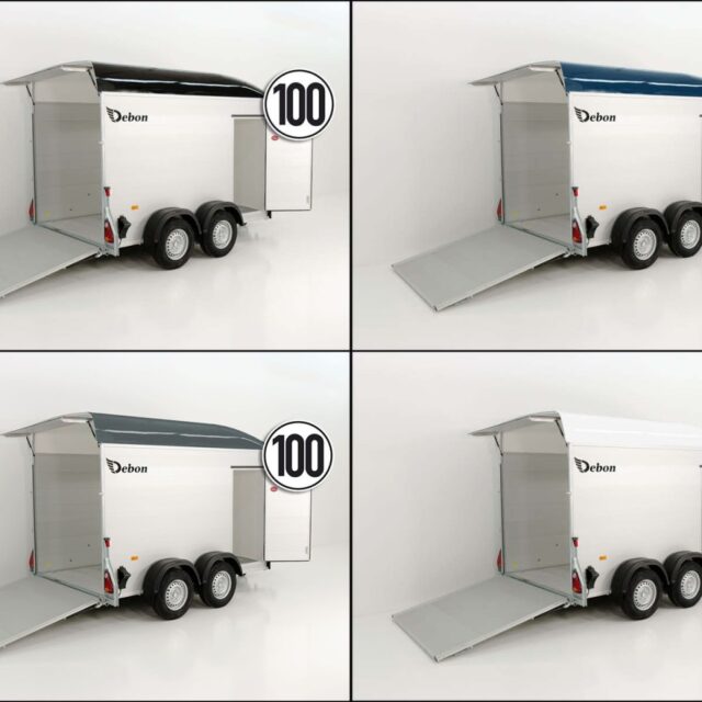 Debon Kofferanhänger C500 164x300cm H:200cm 2,6t, Alu, Polybug, Tür