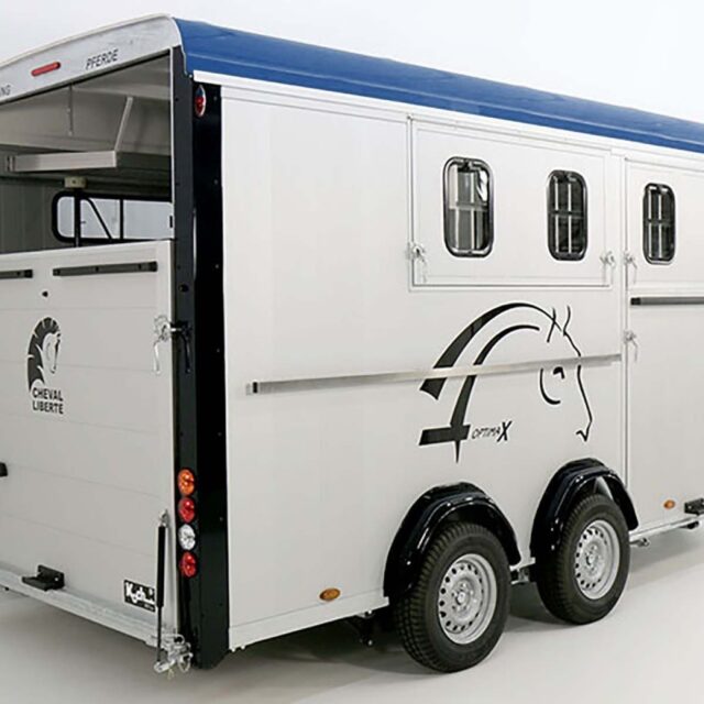 Cheval Liberte Pferdeanhänger Maxi 4, 4 Pferde, Pullman-Fahrwerk, 100km/h, blau