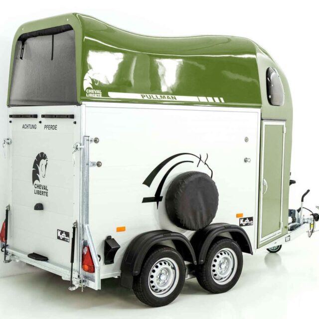 Cheval Liberte Pferdeanhänger GOLD One 1,5er, Pullman-Fahrwerk, olivgrün