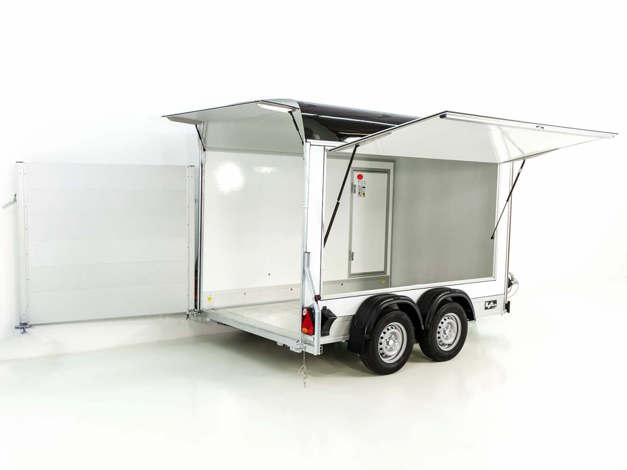Debon Kofferanhänger C500 Sandwich 164x300cm H:200cm 2,0t-Alu-Polybug-Tür-schwarz