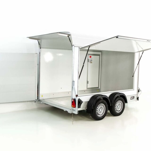 Debon Kofferanhänger C500 Sandwich 164x300cm H:200cm 2,0t-Alu-Polybug-Tür-weiß