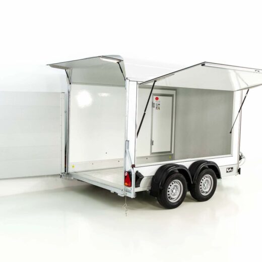 Debon Kofferanhänger C500 Sandwich 164x300cm H:200cm 2,0t-Alu-Polybug-Tür-weiß