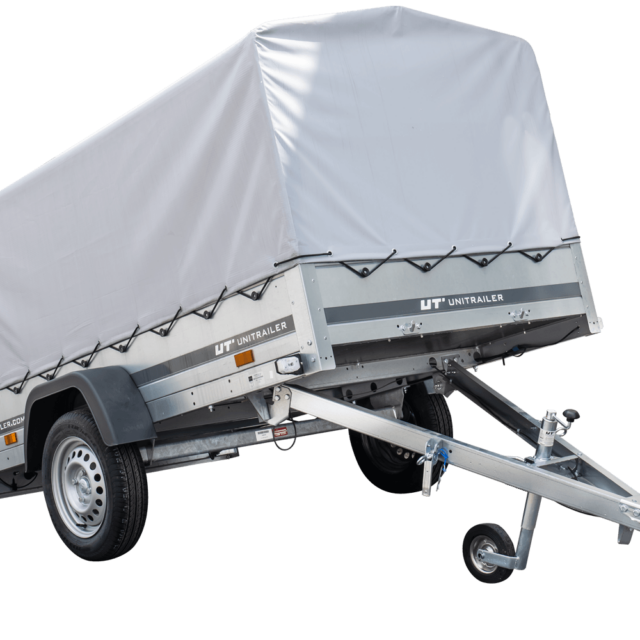Anhänger Pkw 230×125 Garden Trailer 230 KIPP Unitrailer 750 kg mit Stützrad, Hochplane und Hochspriegel